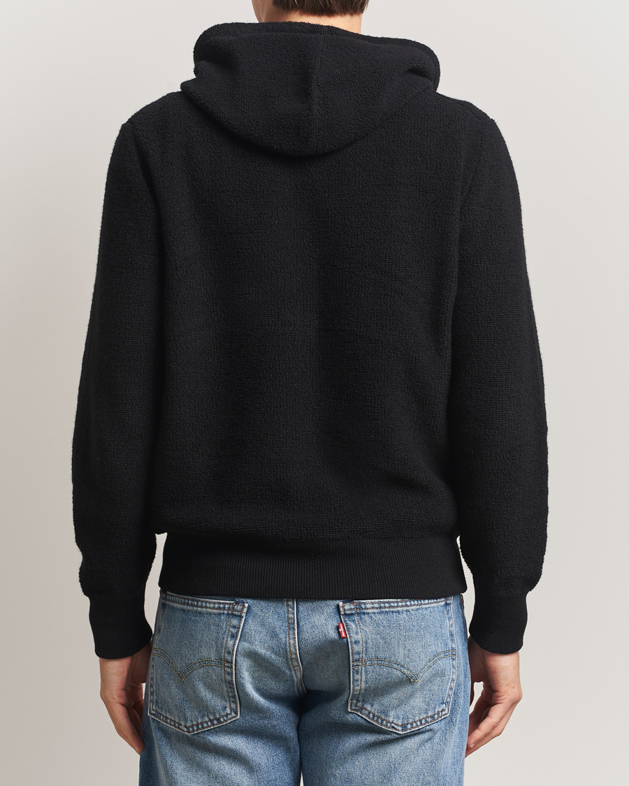 Uomini | Maglieria | Gran Sasso | Boiled Wool Hoodie Black