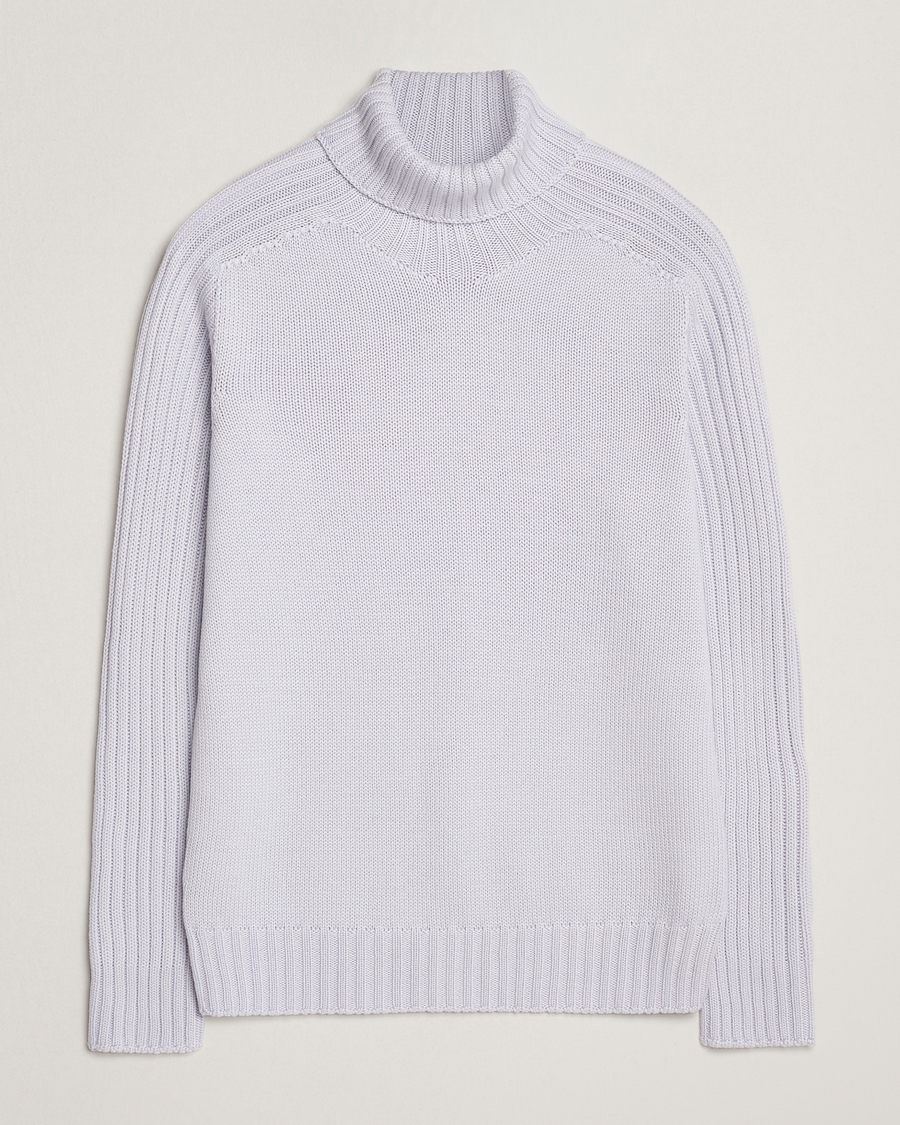 Uomini | Maglieria | Gran Sasso | Rainwool Rollneck Light Purple Melange