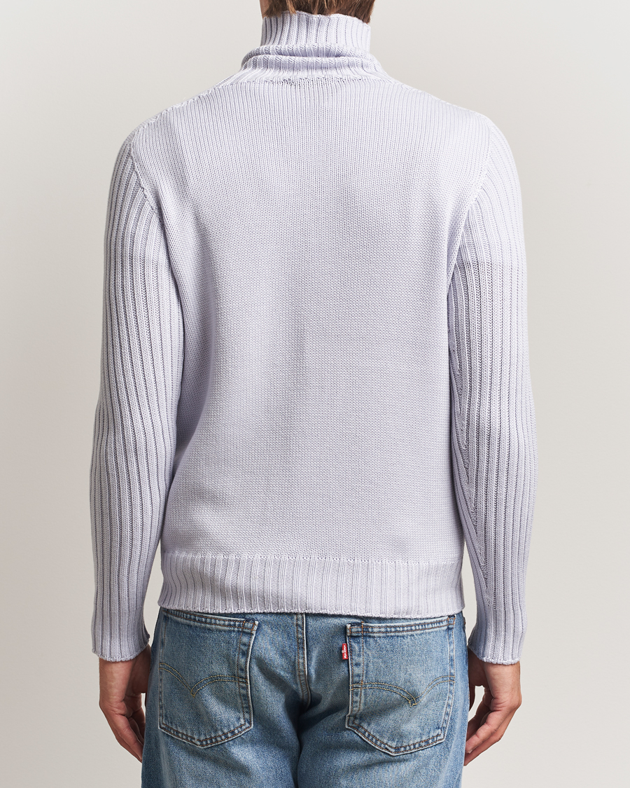 Uomini | Maglieria | Gran Sasso | Rainwool Rollneck Light Purple Melange