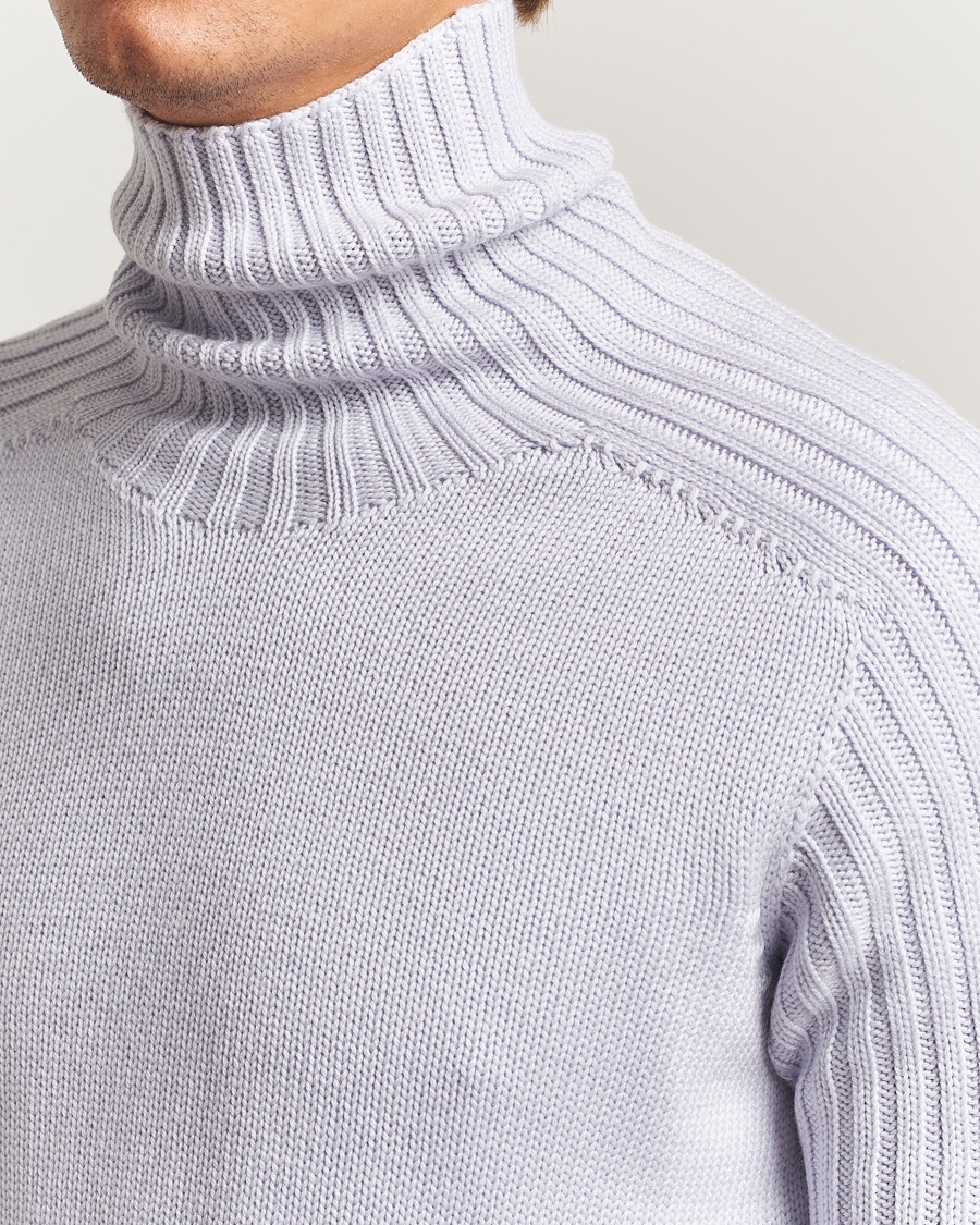 Uomini | Maglieria | Gran Sasso | Rainwool Rollneck Light Purple Melange