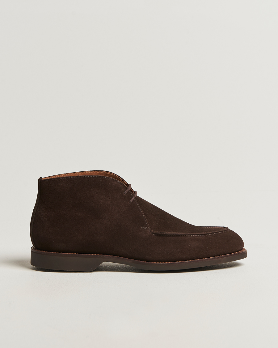 Uomini | Stivali | Crockett & Jones | Bibury Chukka Boot Dark Brown Suede