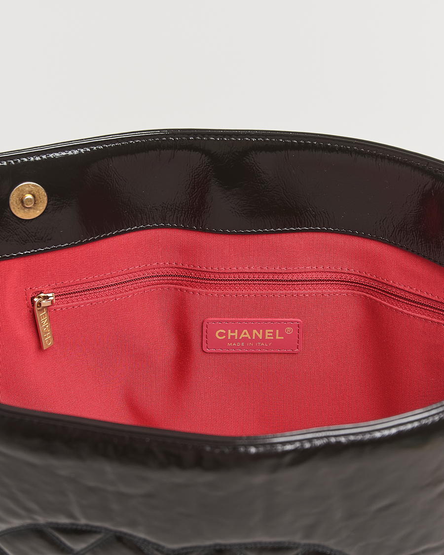 Uomini | Chanel Pre-Owned Chain Tote Bag Black | Chanel Pre-Owned | Chain Tote Bag Black