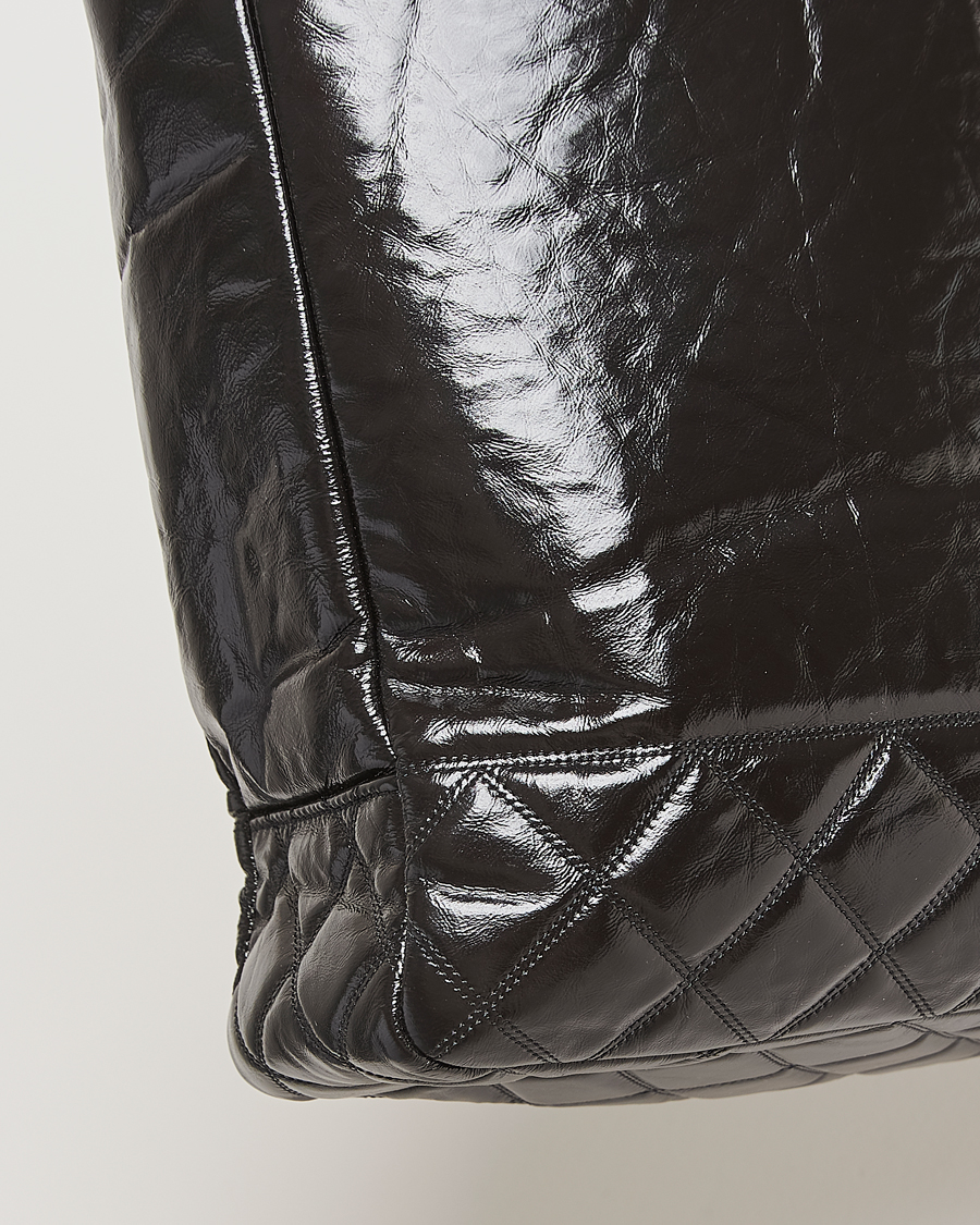 Uomini | Chanel Pre-Owned Chain Tote Bag Black | Chanel Pre-Owned | Chain Tote Bag Black