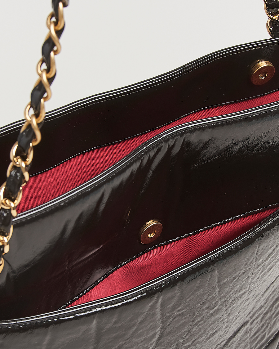 Uomini | Chanel Pre-Owned Chain Tote Bag Black | Chanel Pre-Owned | Chain Tote Bag Black