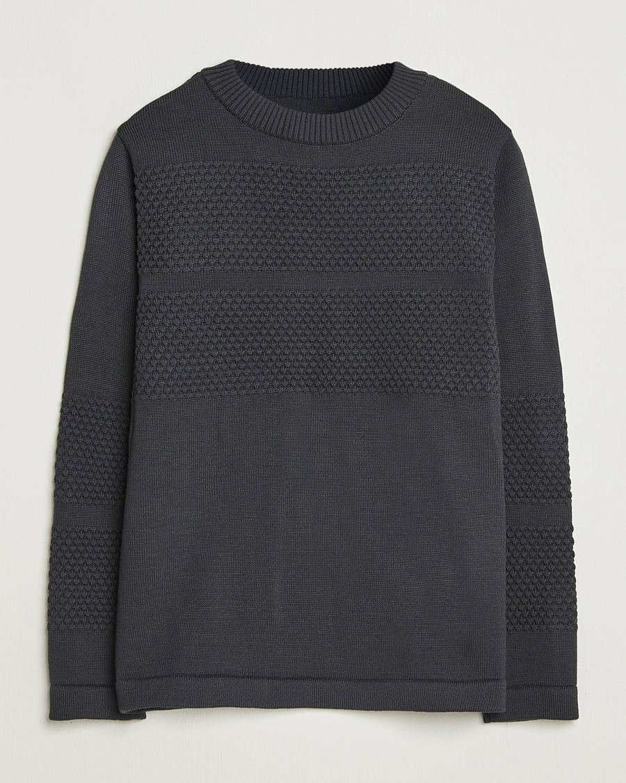 Uomini | Maglieria | S.N.S. Herning | Fisherman Wool Crew Neck Molten Grey