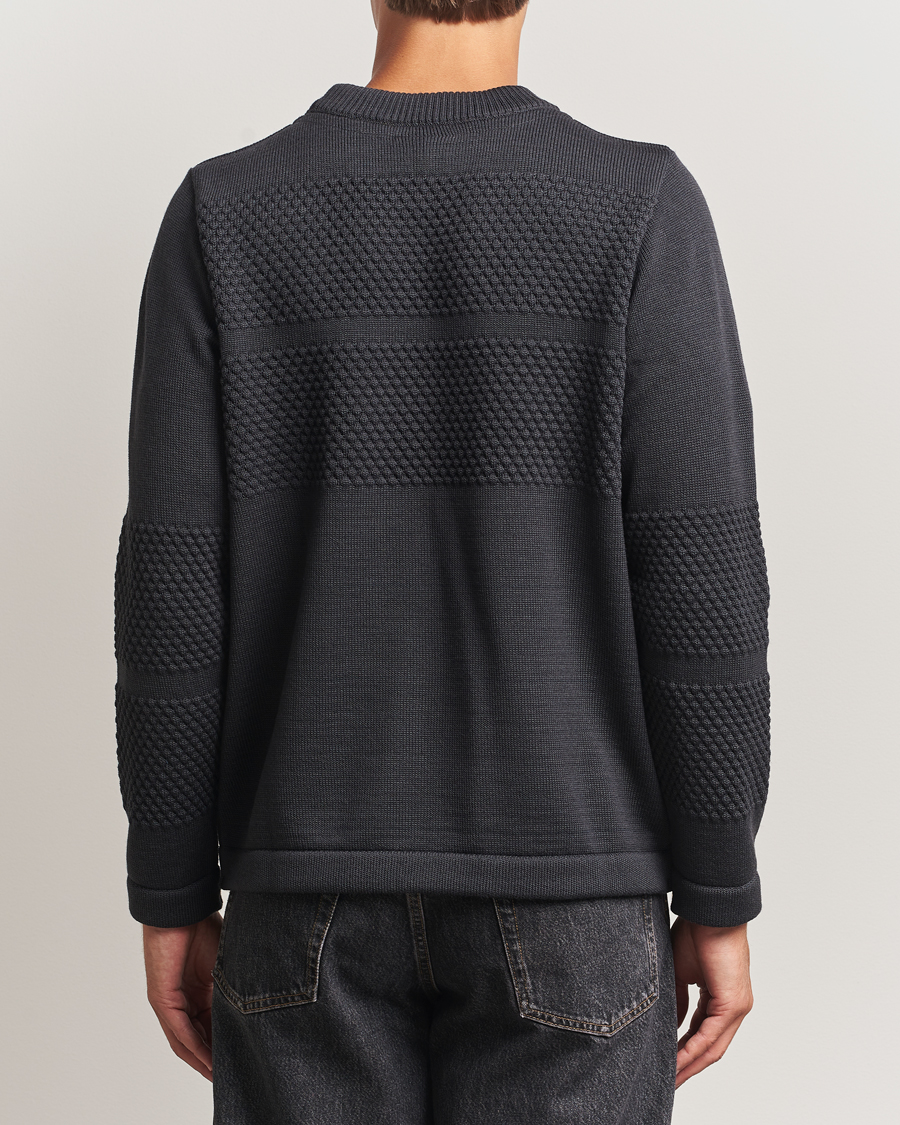 Uomini | Maglieria | S.N.S. Herning | Fisherman Wool Crew Neck Molten Grey