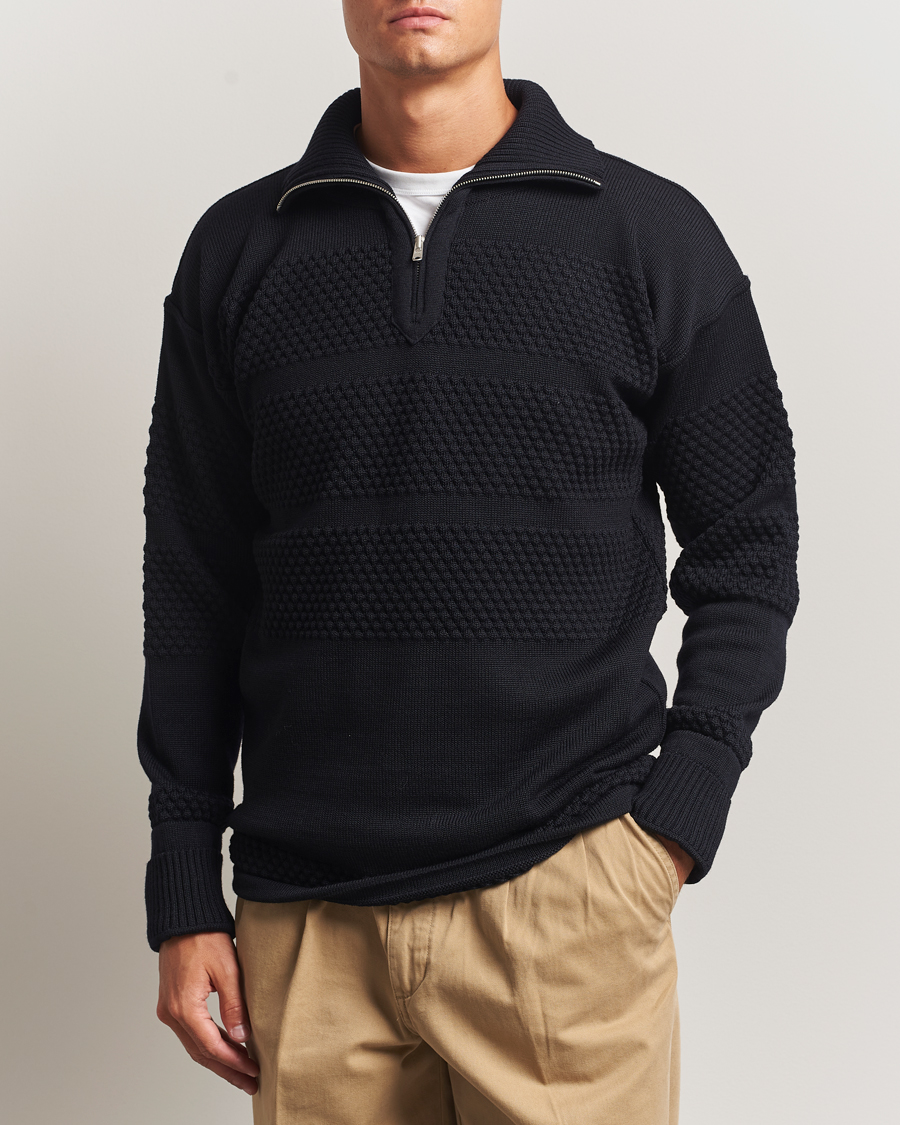 Uomini | Maglieria | S.N.S. Herning | Fisherman Short Zip Navy Blue