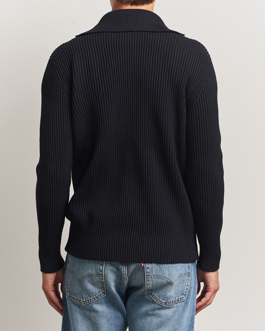 Uomini | Maglieria | S.N.S. Herning | Fender Short Zip Navy Blue