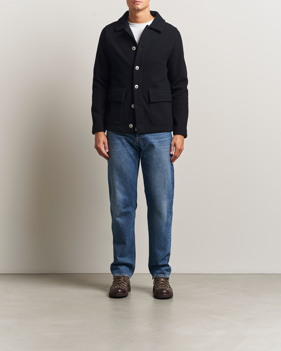 Uomini | Maglieria | S.N.S. Herning | Wool Chore Jacket Navy
