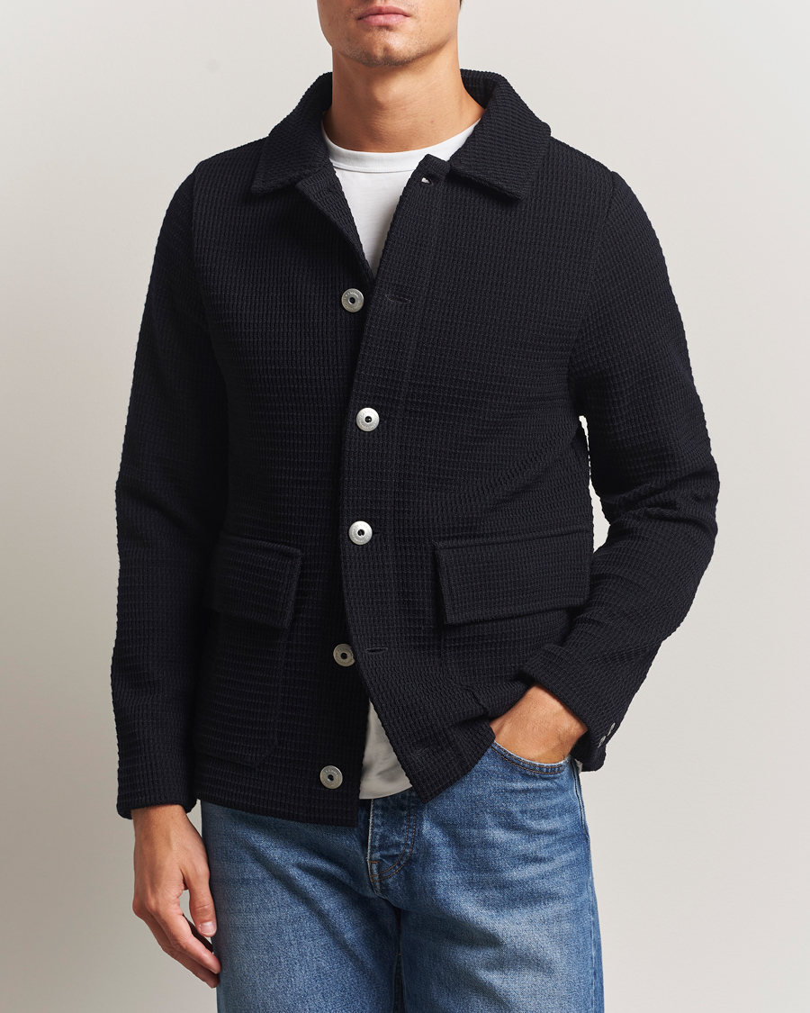 Uomini | Maglieria | S.N.S. Herning | Wool Chore Jacket Navy