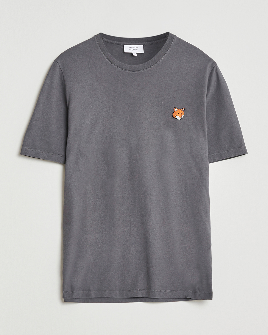 Uomini | T-shirt | Maison Kitsuné | Fox Head T-Shirt Charcoal