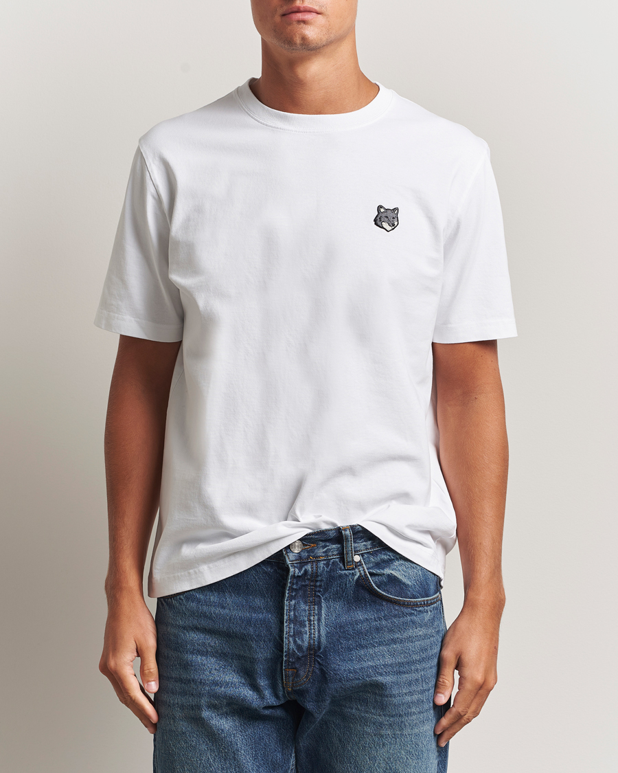 Uomini | T-shirt | Maison Kitsuné | Grey Fox Head T-Shirt White