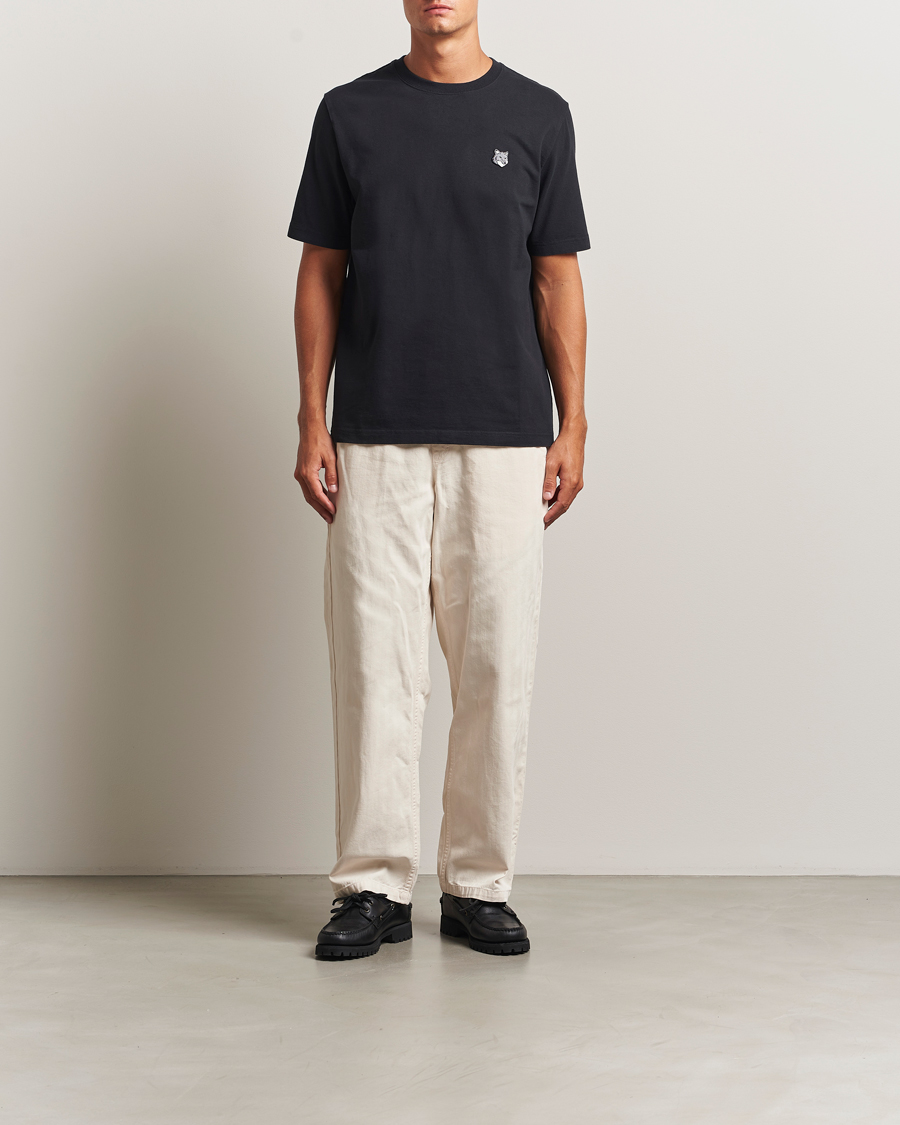 Uomini | T-shirt | Maison Kitsuné | Grey Fox Head T-Shirt Black