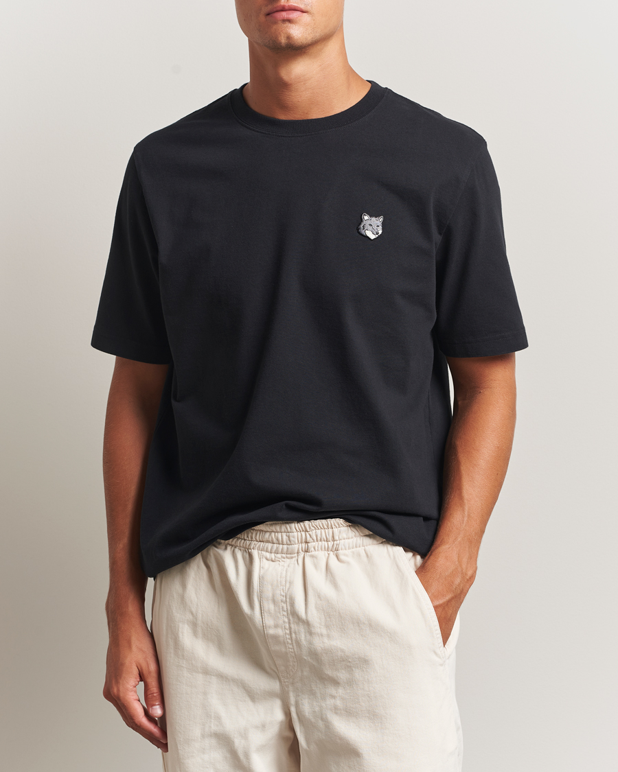 Uomini | T-shirt | Maison Kitsuné | Grey Fox Head T-Shirt Black