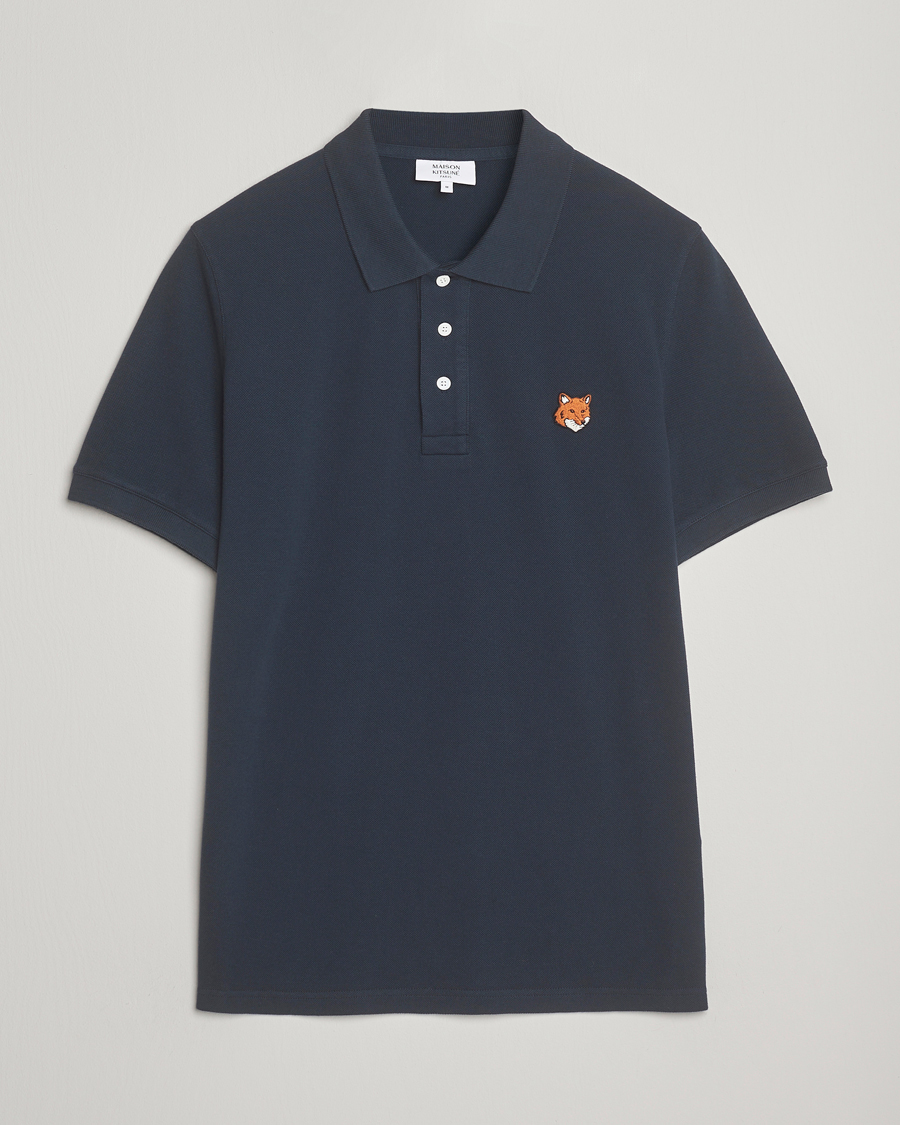 Uomini | Polo | Maison Kitsuné | Fox Head Polo Classic Navy