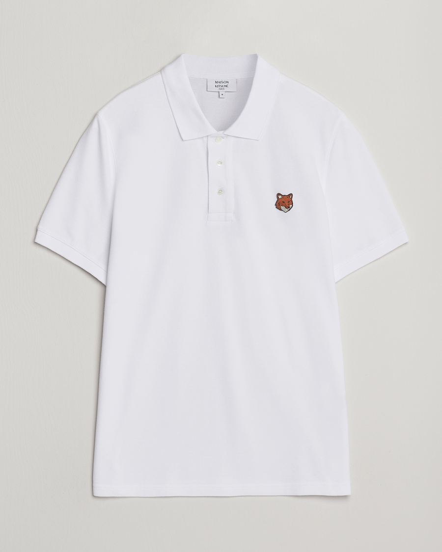 Uomini | Polo | Maison Kitsuné | Fox Head Polo White