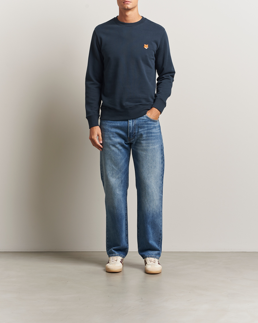 Uomini | Maglieria | Maison Kitsuné | Fox Head Sweatshirt Classic Navy