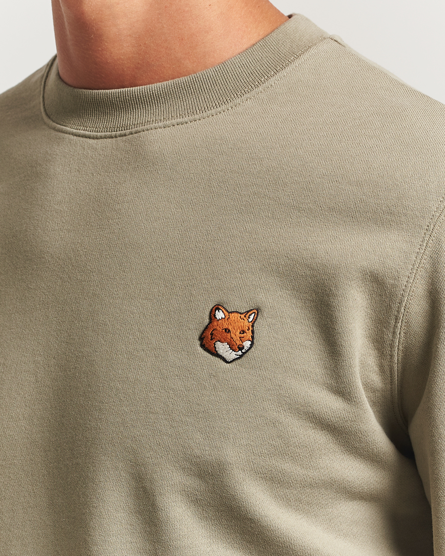 Uomini | Maglieria | Maison Kitsuné | Fox Head Sweatshirt Laurel Green
