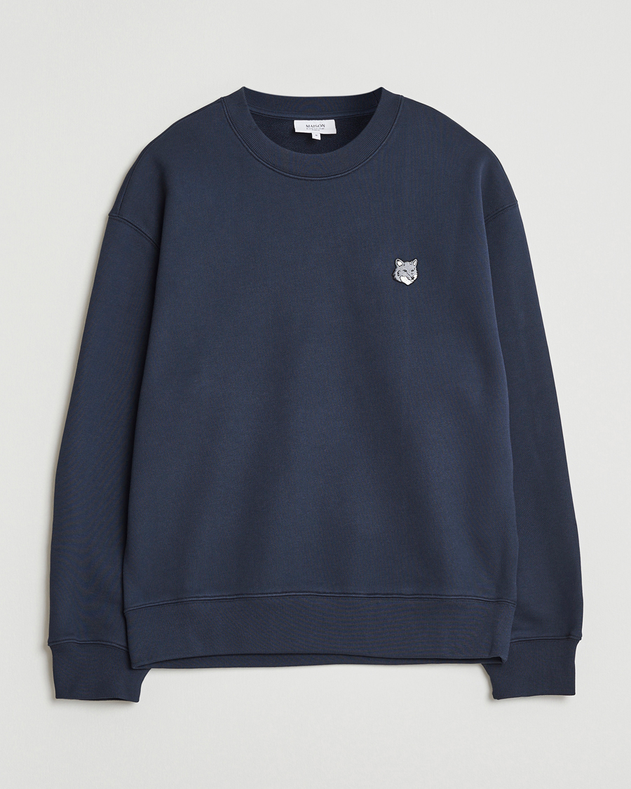 Uomini | Maglieria | Maison Kitsuné | Grey Fox Head Sweatshirt Classic Navy