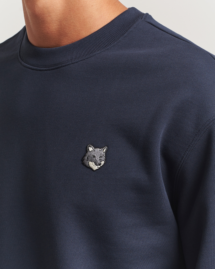 Uomini | Maglieria | Maison Kitsuné | Grey Fox Head Sweatshirt Classic Navy