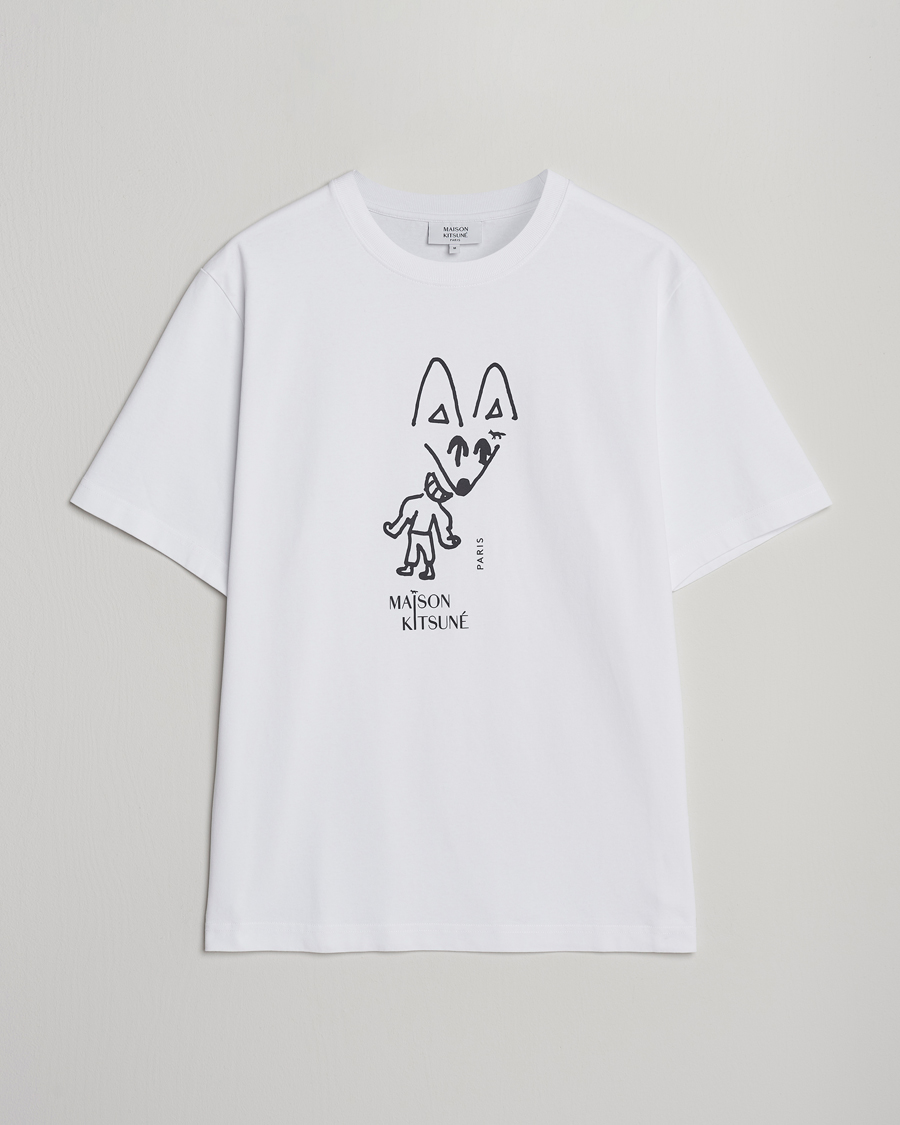 Uomini | T-shirt | Maison Kitsuné | Party Fox T-Shirt White