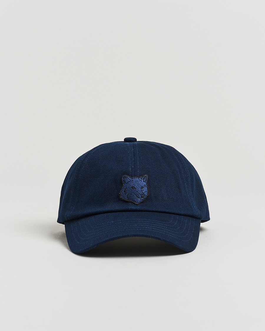 Uomini | Maison Kitsuné Tonal Fox Head Cap Classic Navy | Maison Kitsuné | Tonal Fox Head Cap Classic Navy