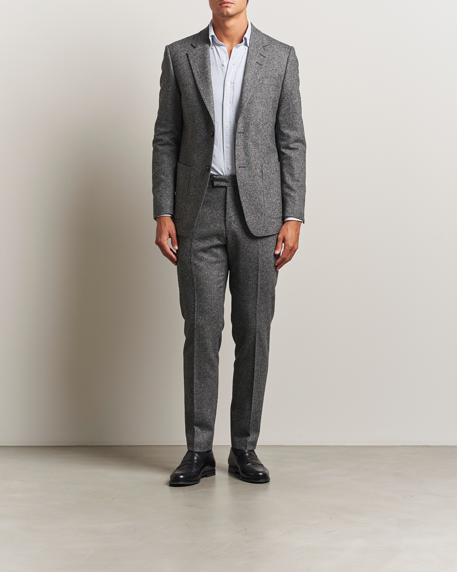 Uomini | Blazers | Tiger of Sweden | Justin Brushed Wool Blazer Black