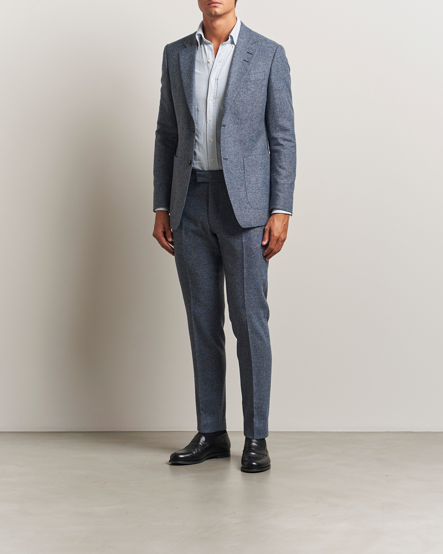 Uomini | Pantaloni | Tiger of Sweden | Tenuta Brushed Wool Trousers Space View