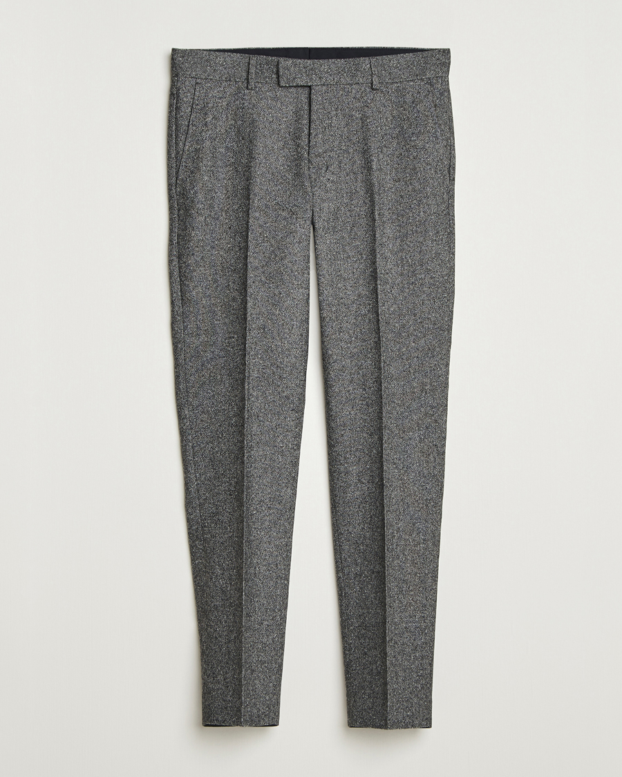 Uomini | Pantaloni | Tiger of Sweden | Tenuta Brushed Wool Trousers Black