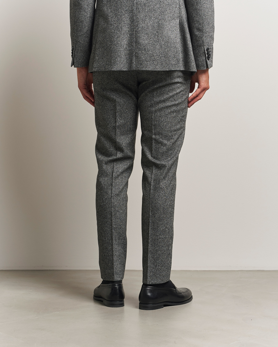 Uomini | Pantaloni | Tiger of Sweden | Tenuta Brushed Wool Trousers Black