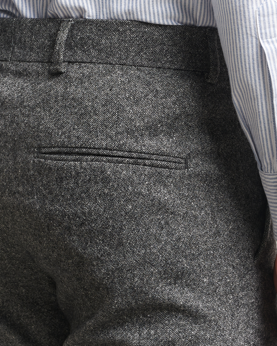 Uomini | Pantaloni | Tiger of Sweden | Tenuta Brushed Wool Trousers Black