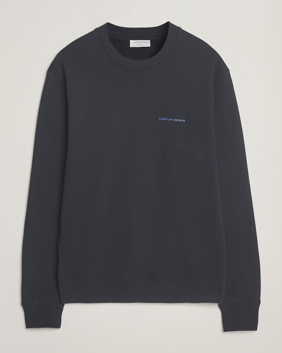 Uomini | Maglieria | Tiger of Sweden | Emerson Crew Neck Sweatshirt Light Ink