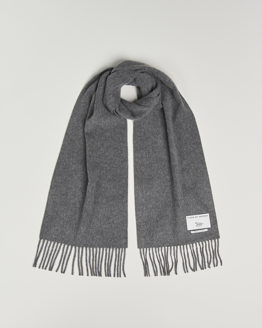 Uomini | Sciarpe | Tiger of Sweden | Sylan Wool Scarf Grey Melange