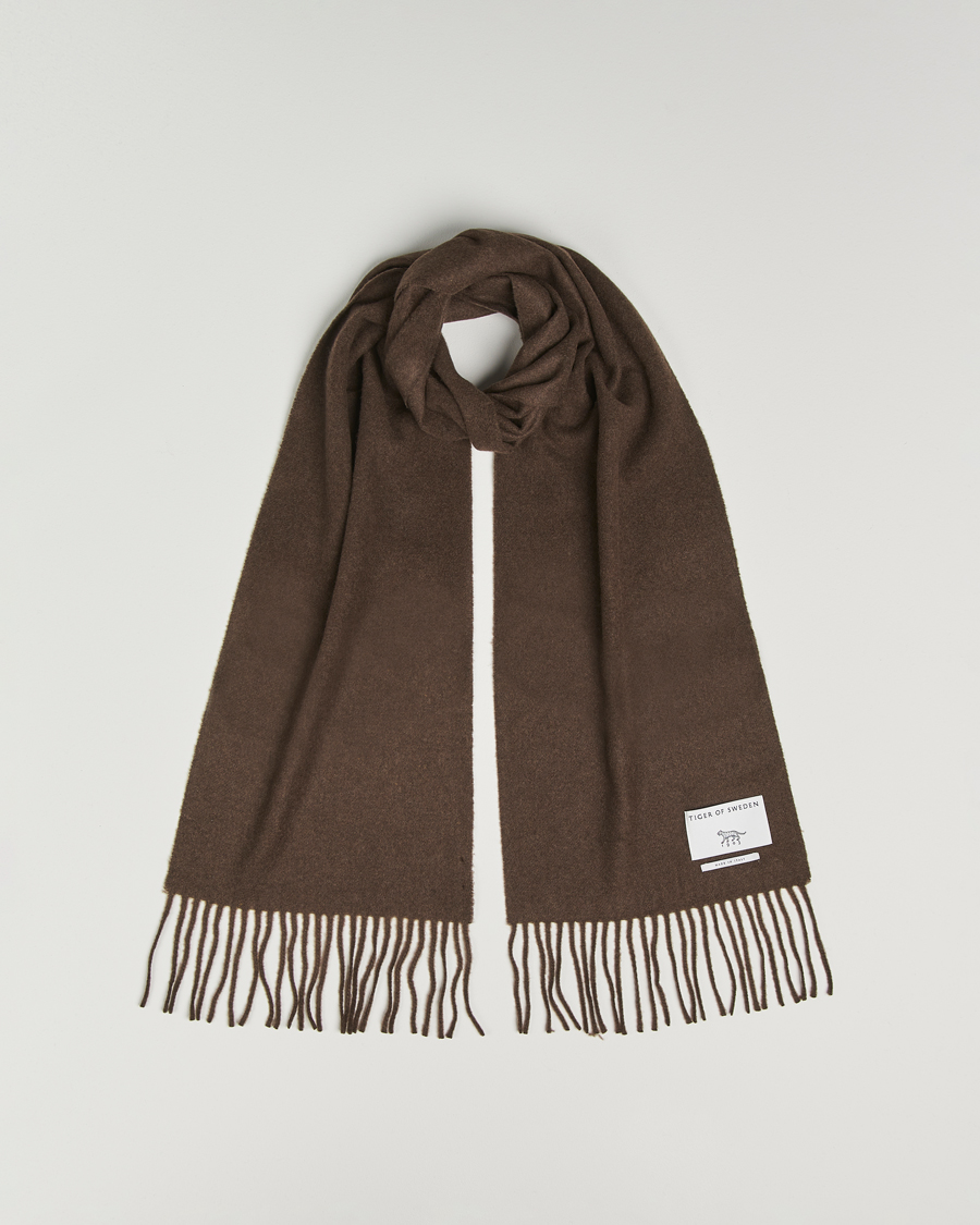 Uomini | Tiger of Sweden Sylan Wool Scarf Brown Olive | Tiger of Sweden | Sylan Wool Scarf Brown Olive