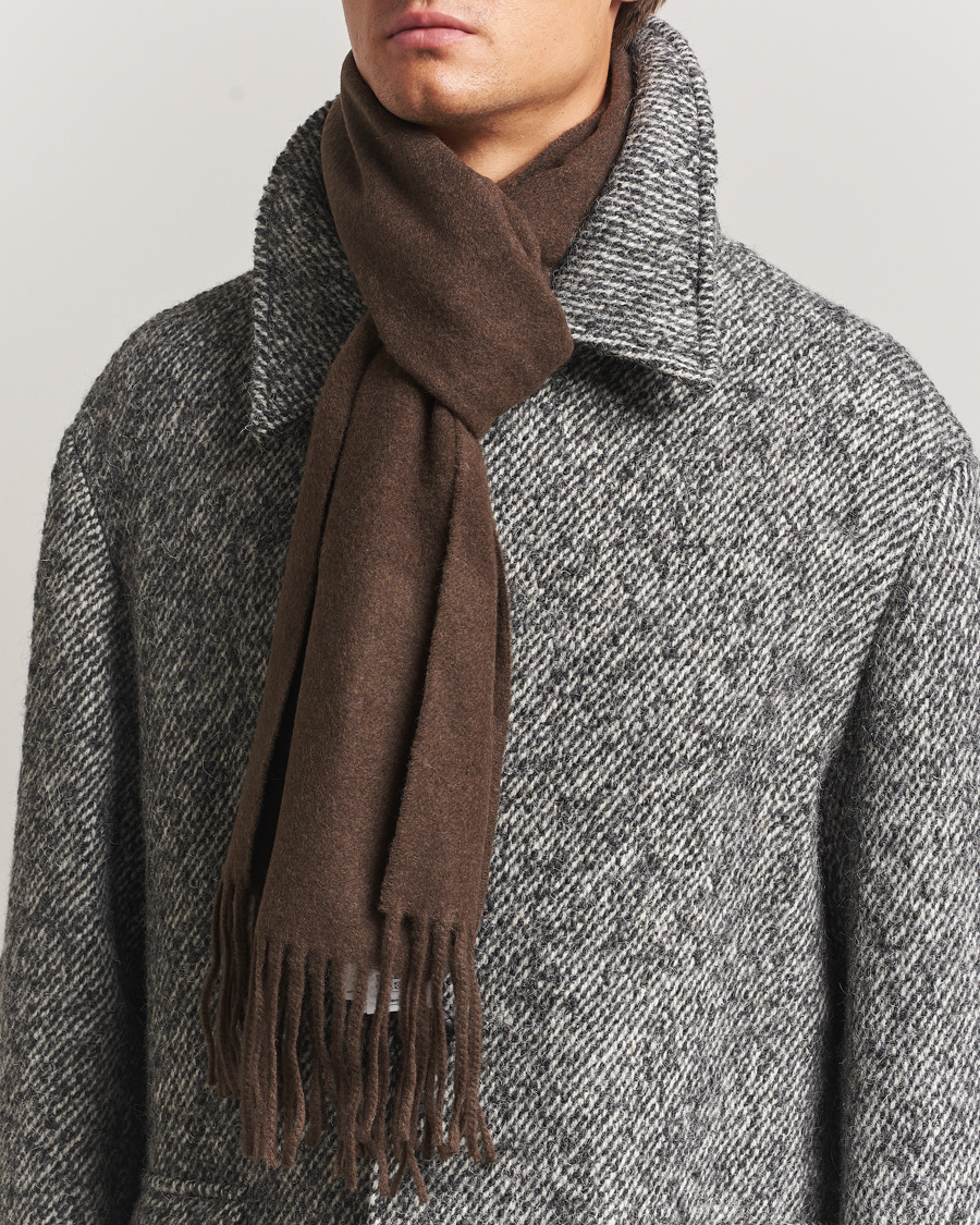 Uomini | Tiger of Sweden Sylan Wool Scarf Brown Olive | Tiger of Sweden | Sylan Wool Scarf Brown Olive