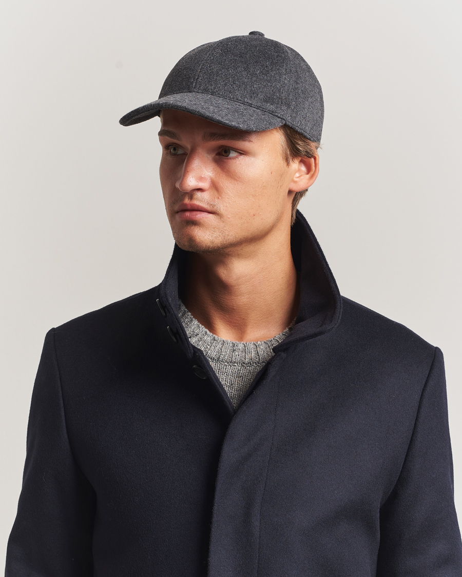 Uomini | Tiger of Sweden Hent Wool/Cashmere Cap Dark Grey Melange | Tiger of Sweden | Hent Wool/Cashmere Cap Dark Grey Melange