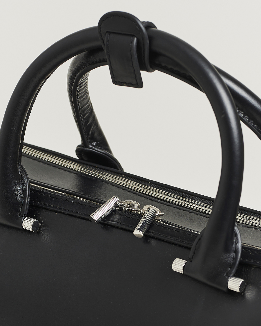 Uomini | Borse | Tiger of Sweden | Valise Smooth Leather Double Zip Briefcase Black