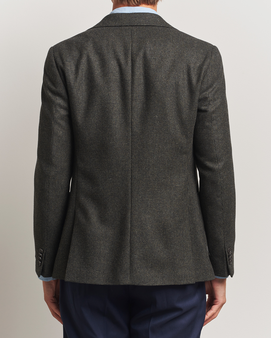 Uomini | Blazers | Tiger of Sweden | Easer Wool Pepita Blazer Midnight Green