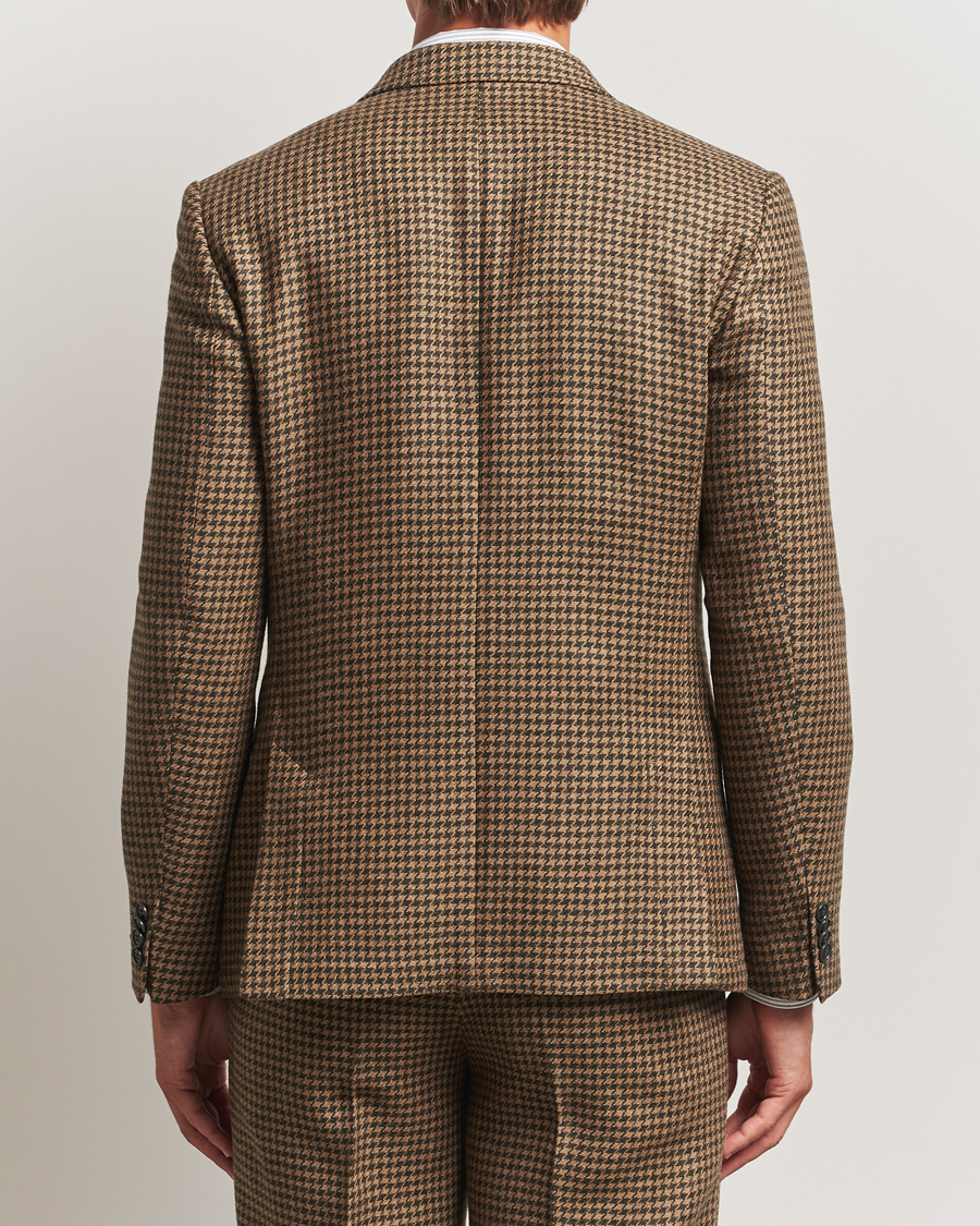 Uomini | Blazers | Tiger of Sweden | Jeen Swedish Wool Dogtooth Blazer Brown Olive