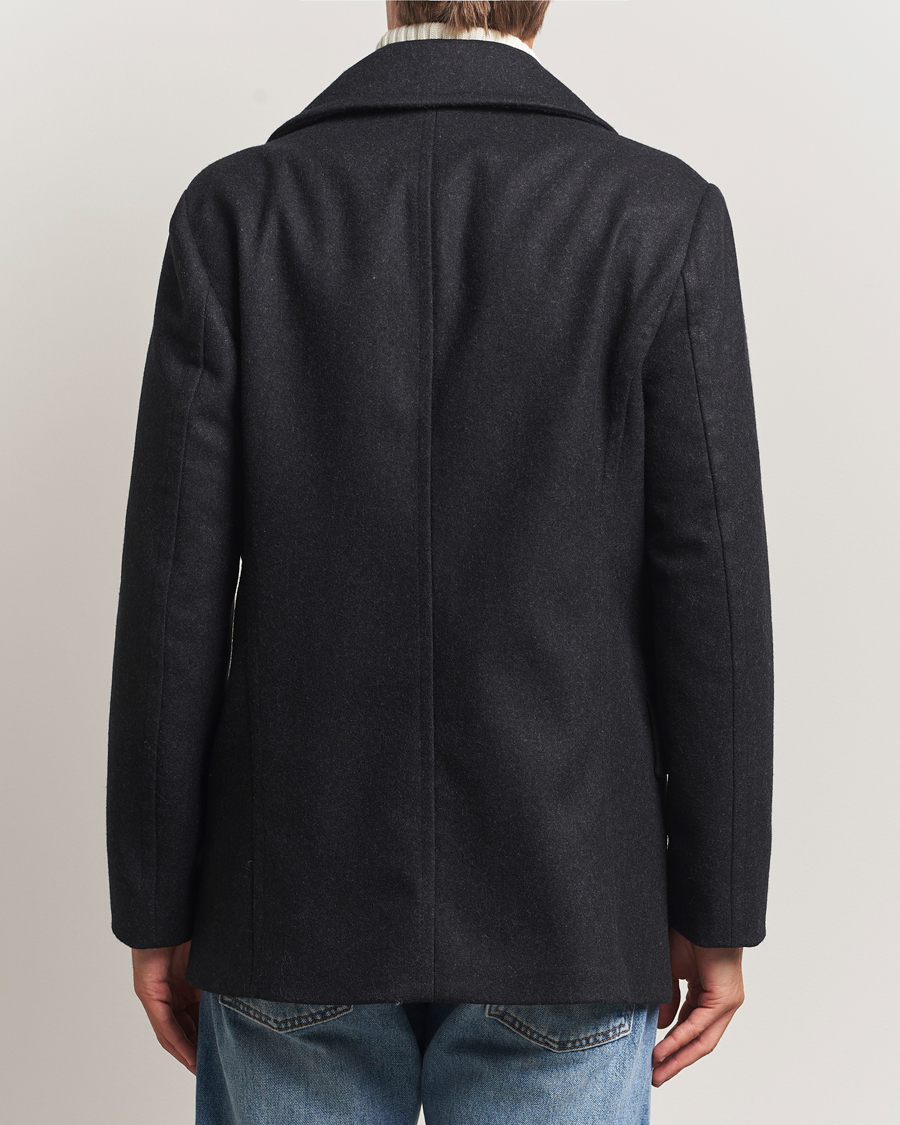 Uomini | Giacche | Tiger of Sweden | Mahler Wool/Cashmere Peacoat Charcoal