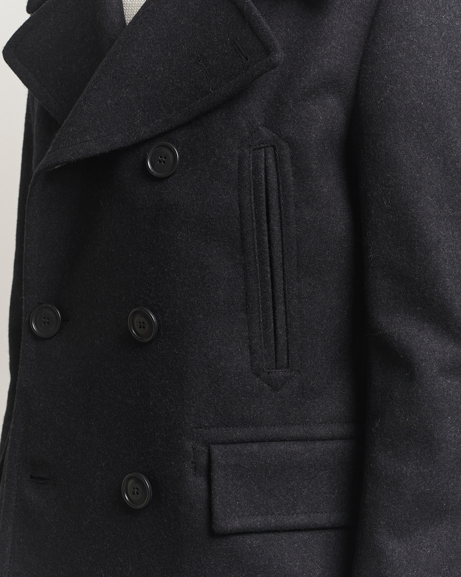 Uomini | Giacche | Tiger of Sweden | Mahler Wool/Cashmere Peacoat Charcoal