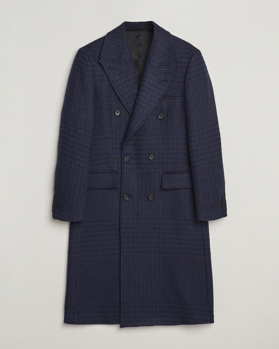Uomini | Giacche | Tiger of Sweden | Hennri Swedish Wool Double Breasted Coat Light Ink