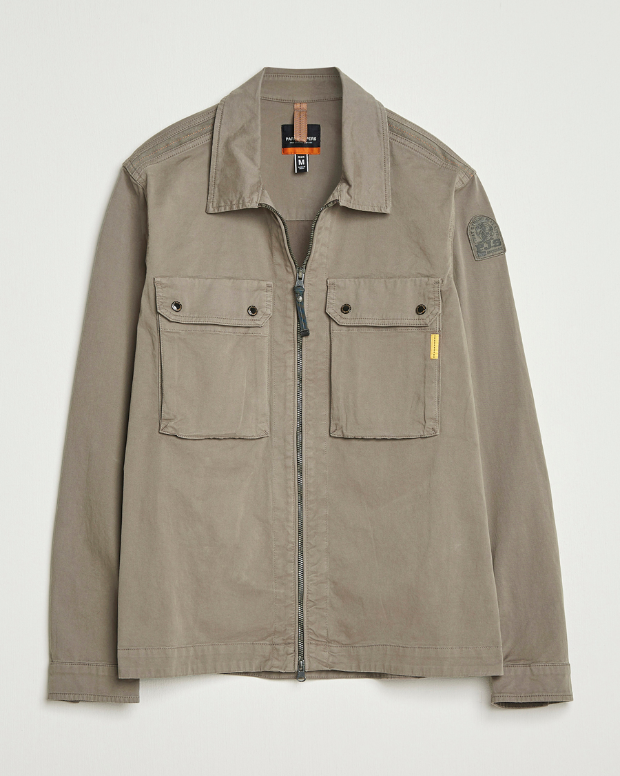 Uomini | Giacche | Parajumpers | Tel Garment Dyed Claimer Shirt Jacket Olive Grey