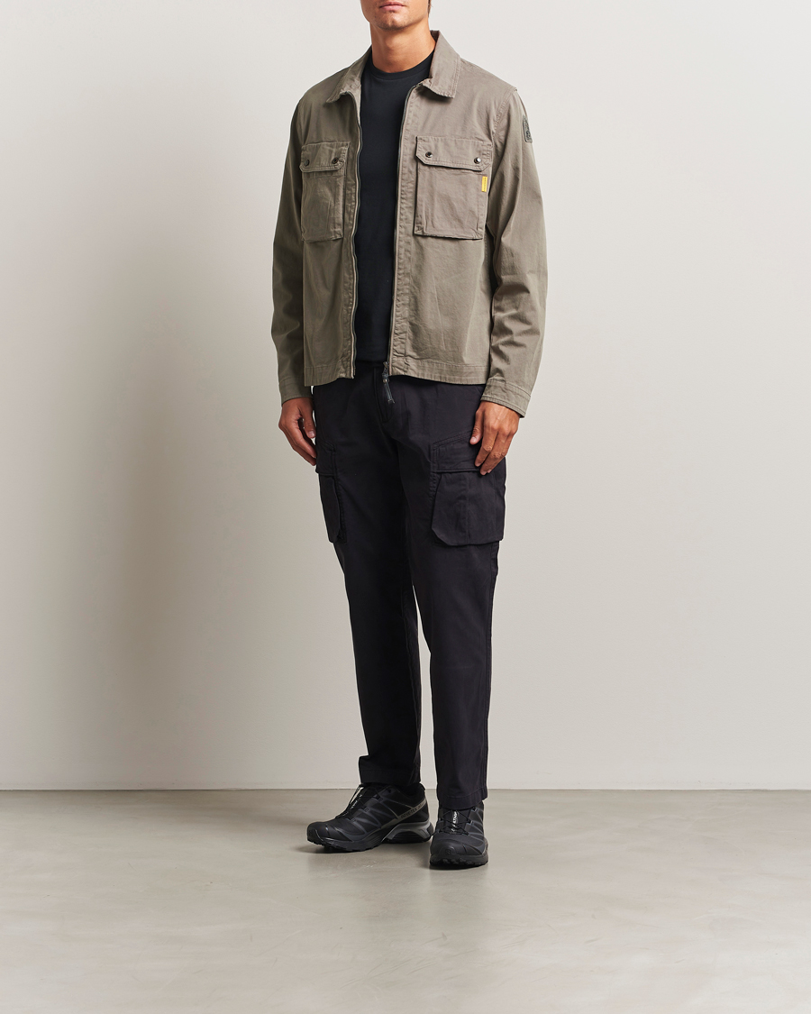 Uomini | Giacche | Parajumpers | Tel Garment Dyed Claimer Shirt Jacket Olive Grey