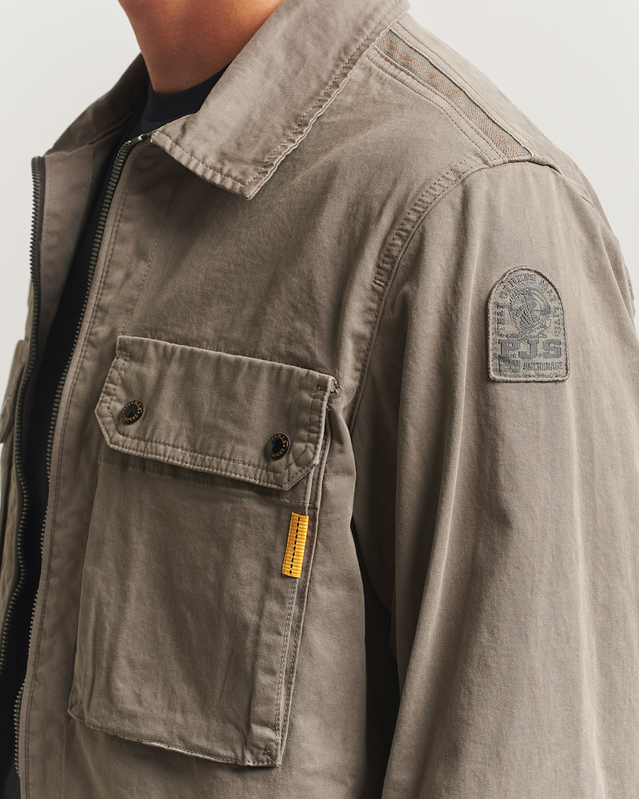 Uomini | Giacche | Parajumpers | Tel Garment Dyed Claimer Shirt Jacket Olive Grey