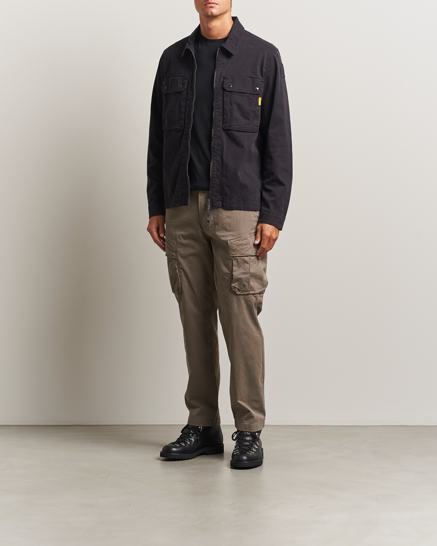 Uomini | Giacche | Parajumpers | Tel Garment Dyed Claimer Shirt Jacket Black