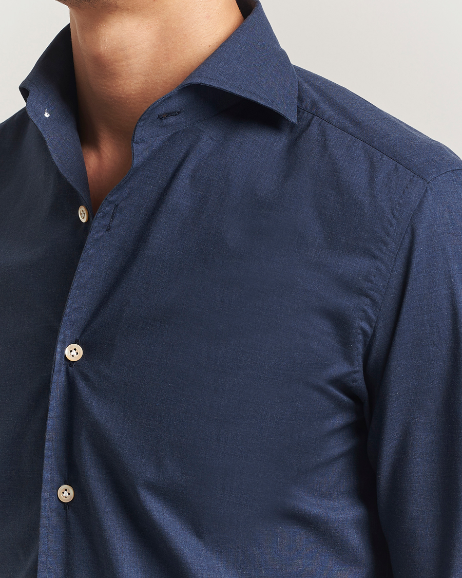 Uomini | Camicie | 100Hands | Cotton Melange Cut Away Shirt Light Blue