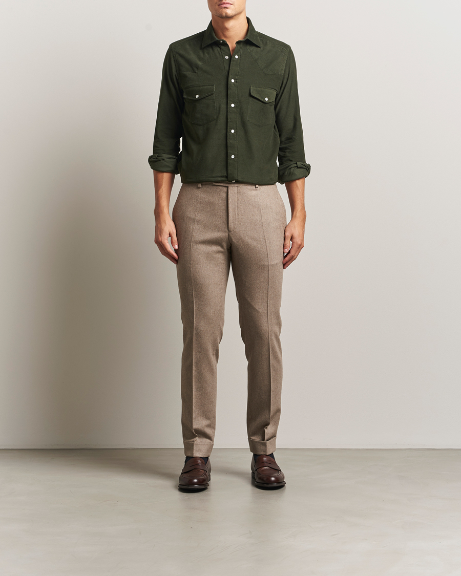Uomini | Camicie | 100Hands | Western Cord Shirt Olive