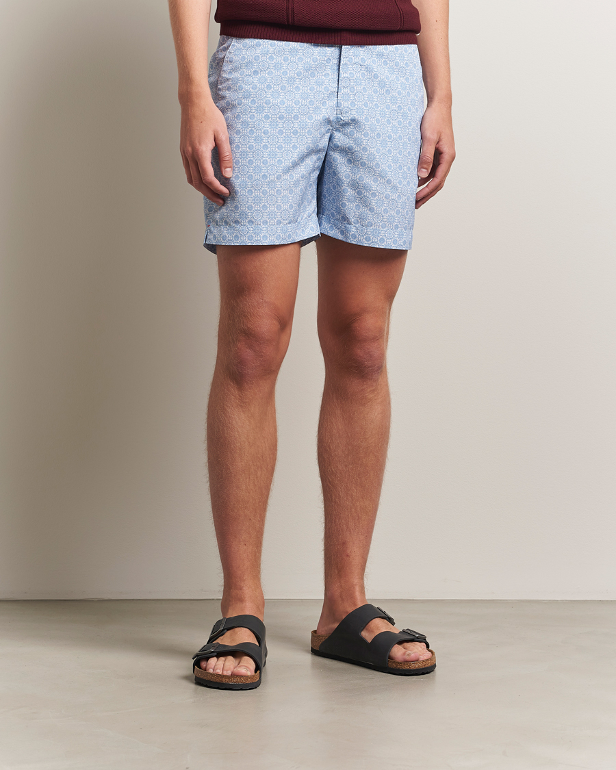 Uomini | Costumi da bagno | Orlebar Brown | Bulldog Alchemy Swimshorts Wave Blue