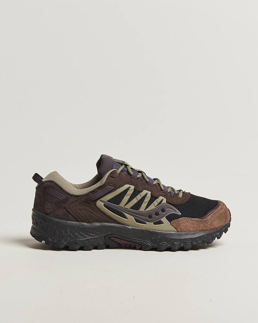 Uomini | Saucony Grid Peak Trail Sneaker Black/Wine | Saucony | Grid Peak Trail Sneaker Black/Wine